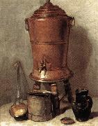 jean-Baptiste-Simeon Chardin The Copper Drinking Fountain painting
